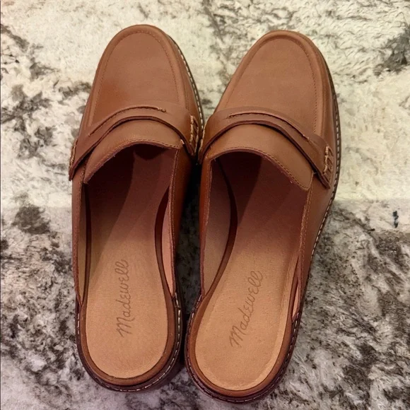 Madewell Women's Brown Leather Mules - Picture 2 of 3